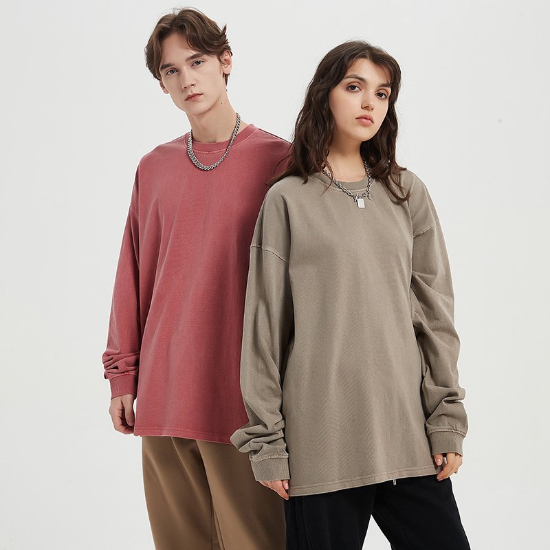 2022 Custom 310gsm Vintage Washed Heavy Thick 100% Cotton Blank Plain men's t-shirts Wholesale