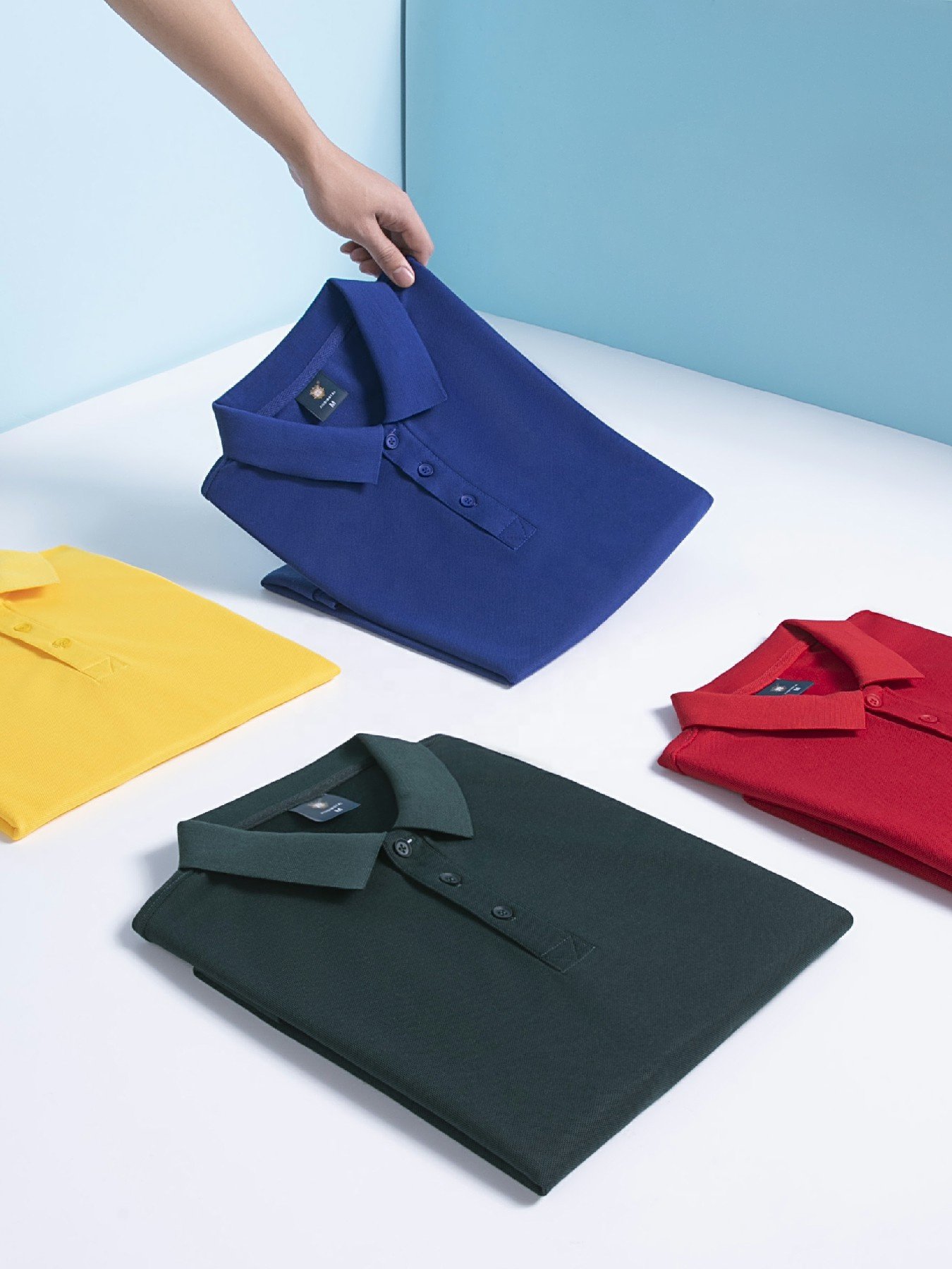 T-shirt Polo Tshirts 100% Cotton Men's Polo Shirt Print Wholesale Custom Plain Slim for Men Short Sleeve Knitted Fabric Fit