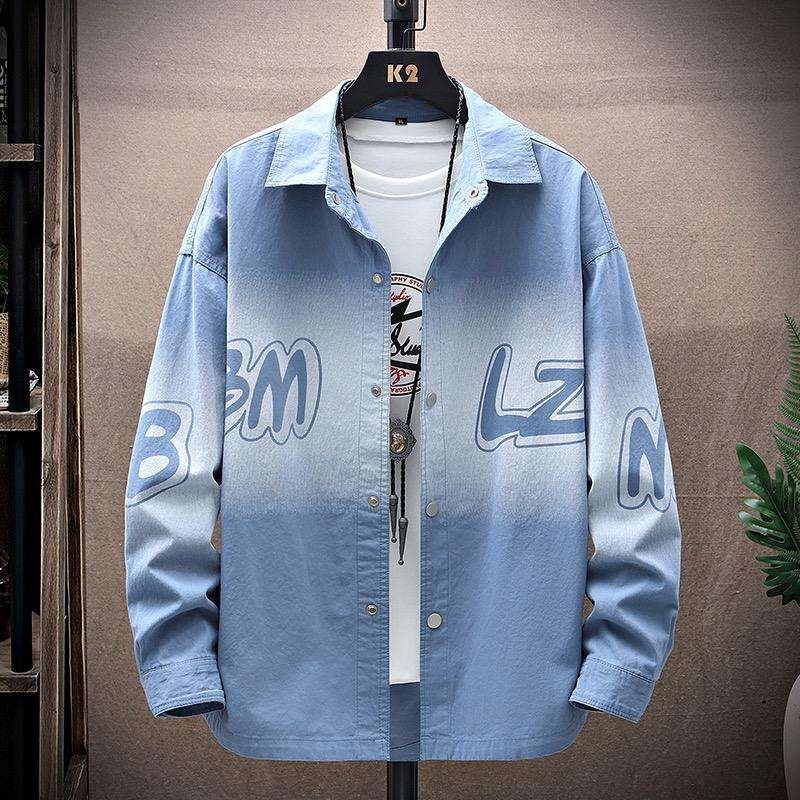 New Fashion Men Embroider Long Sleeve Button Shirt Collar Gentleman Men's Dress Shirts Casual for Men Shirt