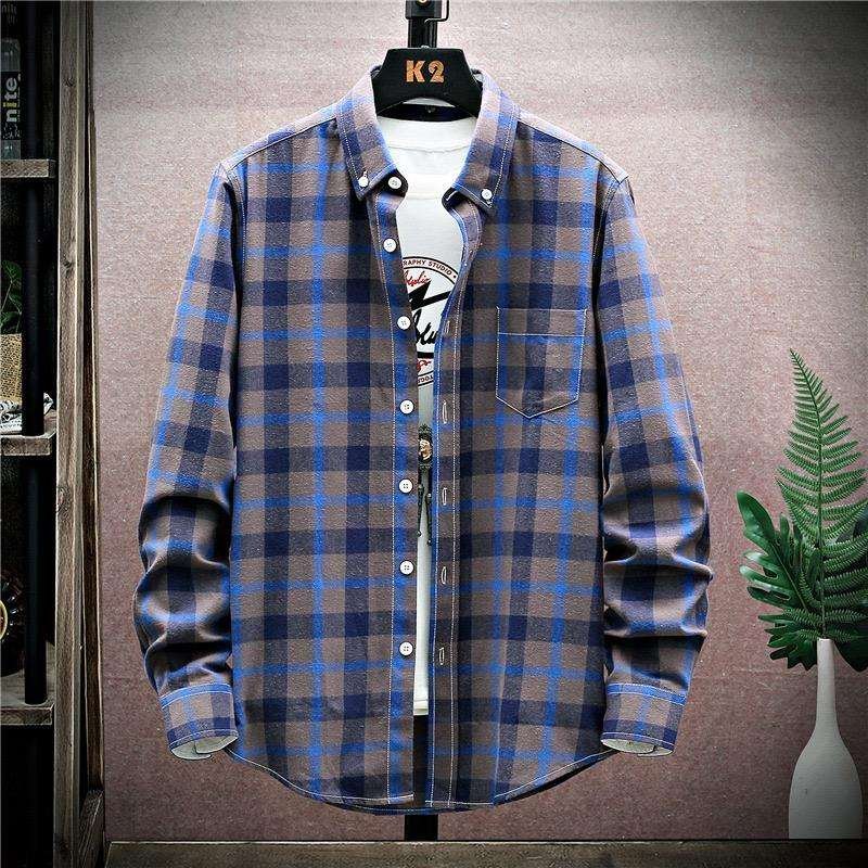 New Fashion Men Embroider Long Sleeve Button Shirt Collar Gentleman Men's Dress Shirts Casual for Men Shirt