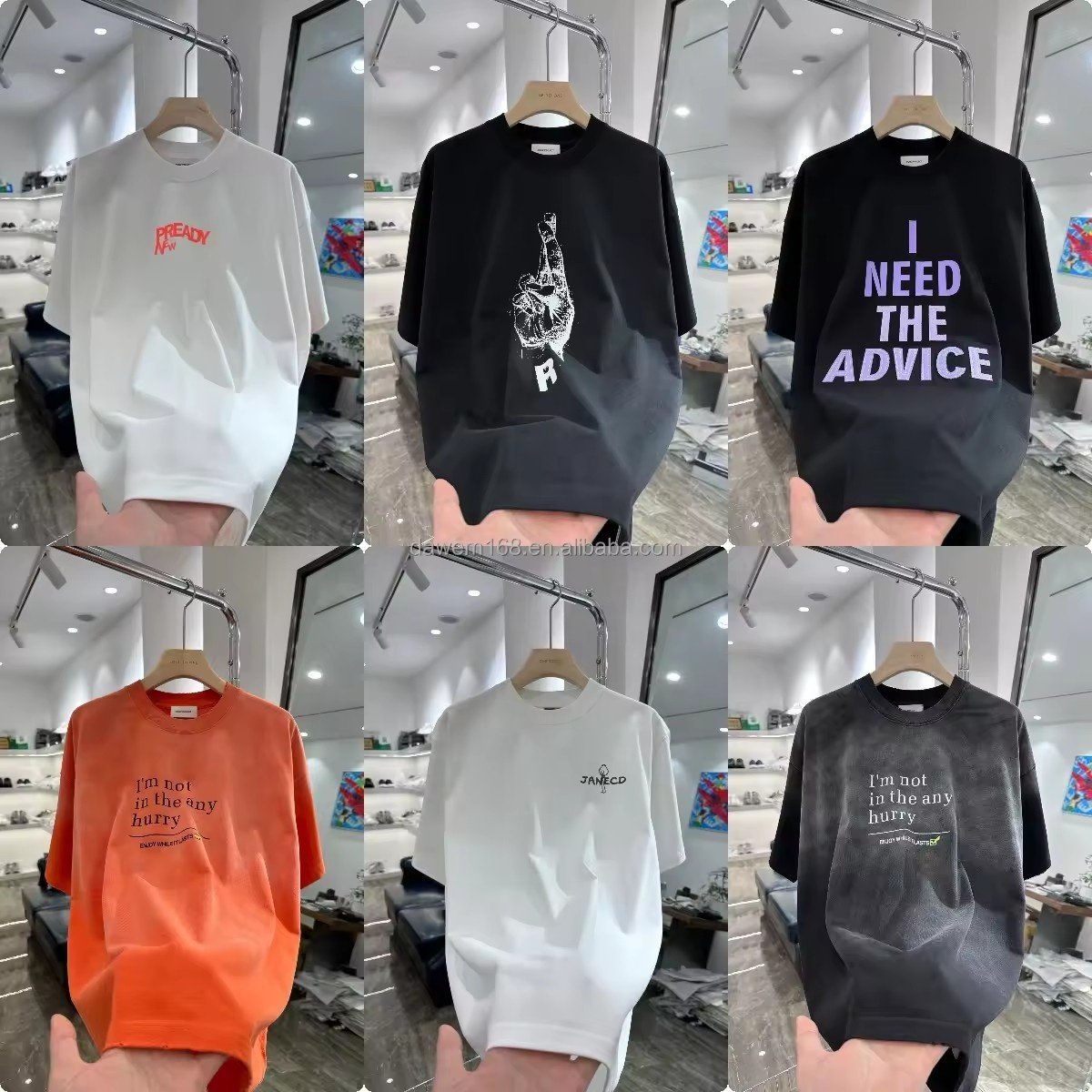 European size high-end design printed men's T-shirt Fashion printed men's T-shirt