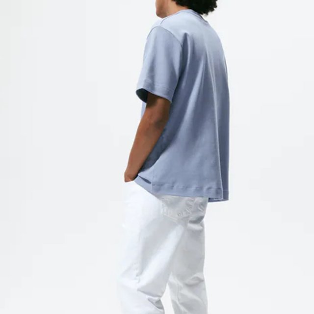 Men's Heavy Cotton T Shirt High Quality Custom Logo Desgin Blank Oversized Drop Shoulder Rib O-neck Tshirt For Men