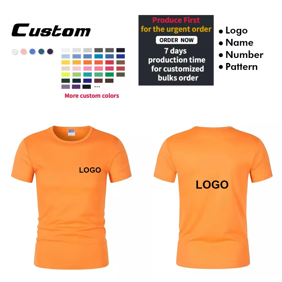 Cheap Wholesale Blank customizable tee shirt Quick Dry Tshirts Printing Logo Sports t shirt for men