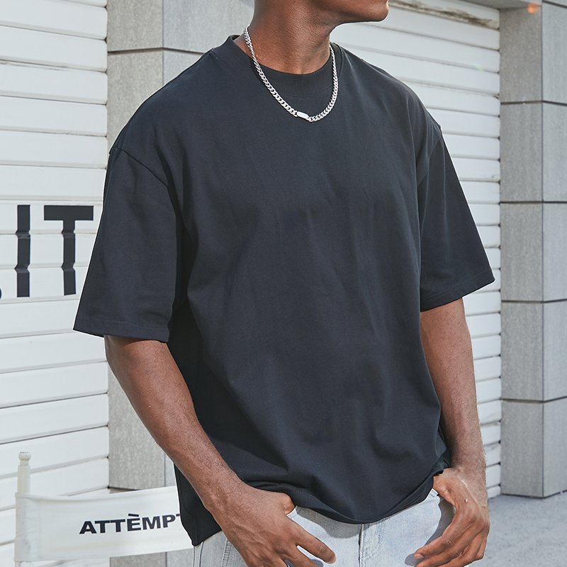 Wholesale Men Blank T-shirt Custom Quality Cotton Loose Drop Shoulder Oversized T Shirt