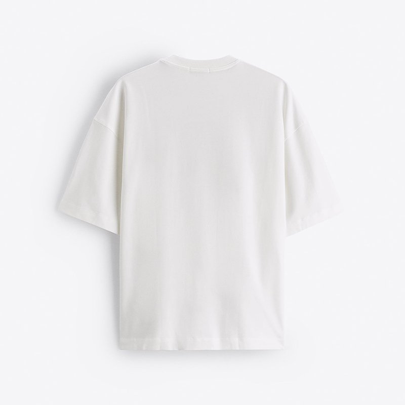 men's t shirt 100% cotton custom logo desgin luxury quality rib o-neck oversize drop shoulder streetwear blank t-shirt for men