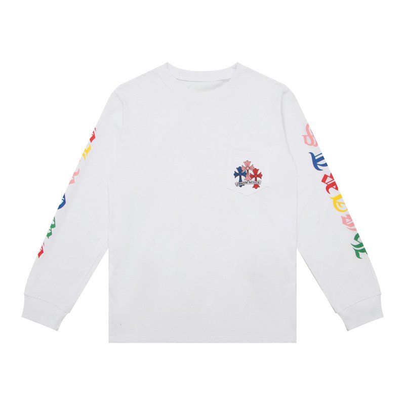 King Mcgreen Star Cross Chris Jesus YK2 Chrome cotton crew-neck casual men's and women's long-sleeved T-shirt series