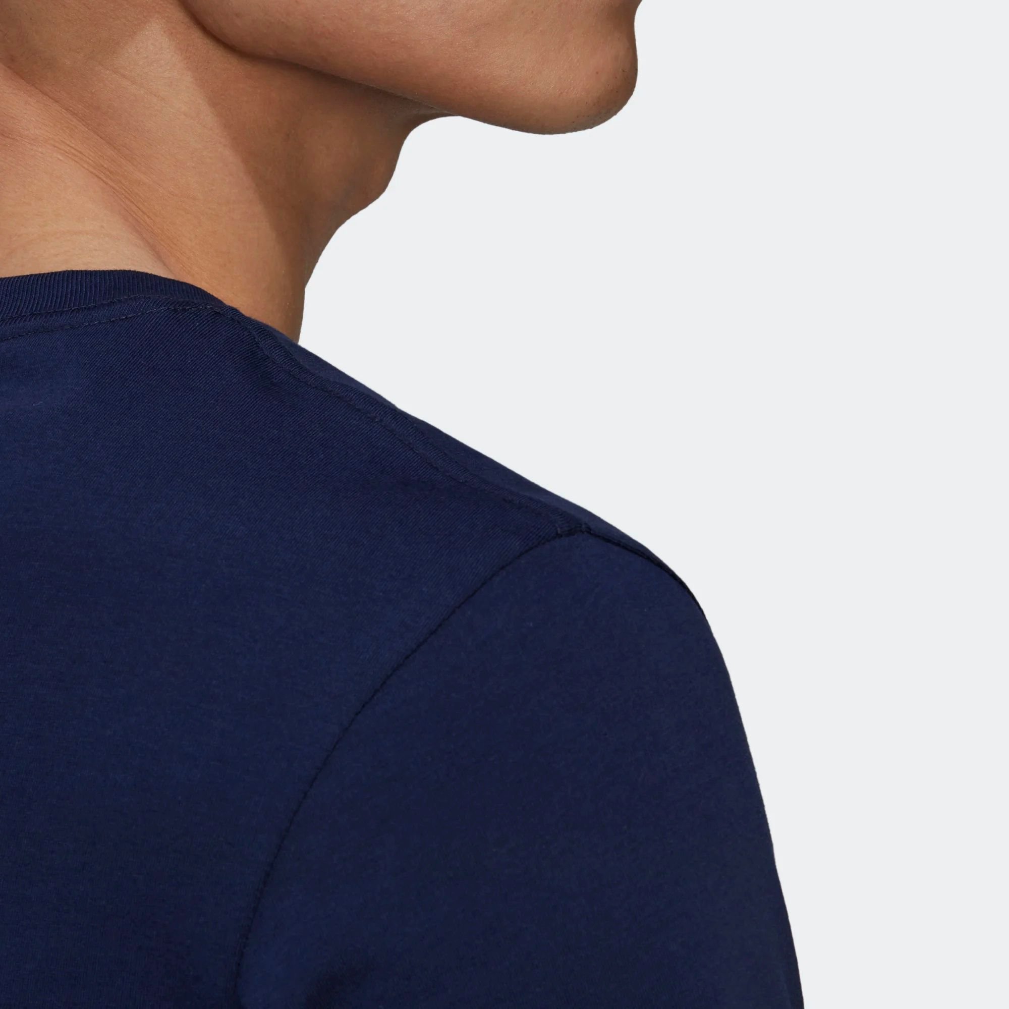 Night Indigo Men's Essentials T-Shirt - Regular Fit, Ribbed Crewneck, 100% Cotton Single Jersey, Short Sleeves