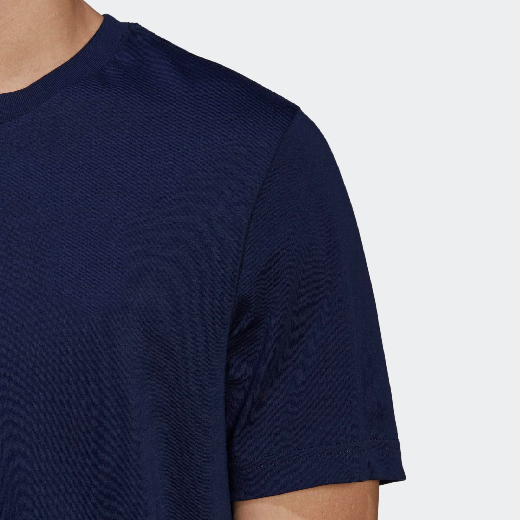 Night Indigo Men's Essentials T-Shirt - Regular Fit, Ribbed Crewneck, 100% Cotton Single Jersey, Short Sleeves