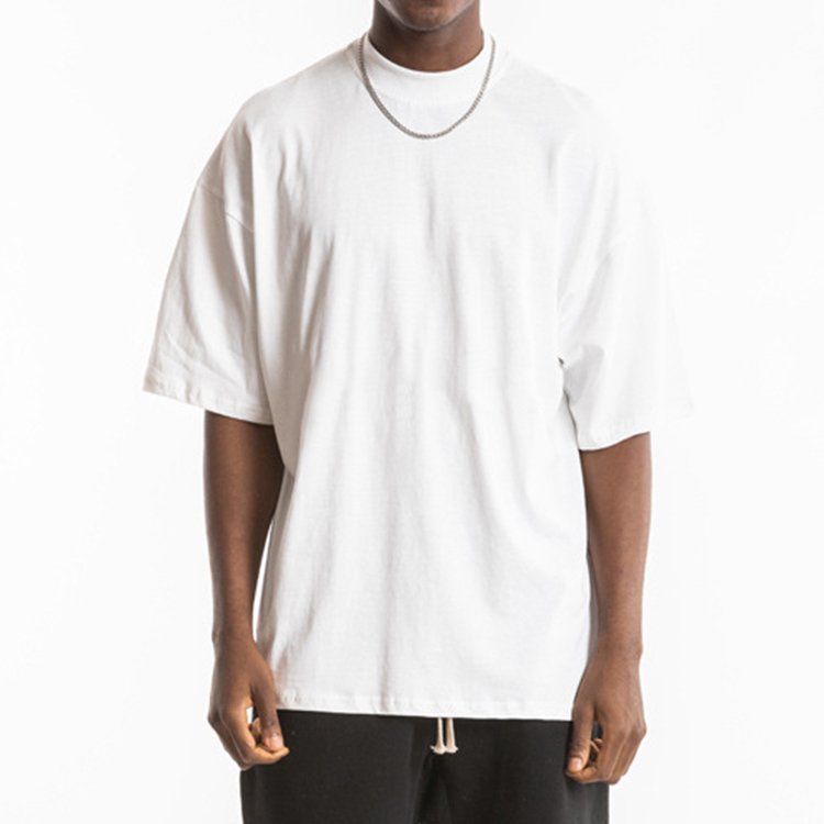 custom Logo desgin men's t shirt 100% cotton oversized t shirt heavyweight luxury quality drop shoulder black t shirt for men