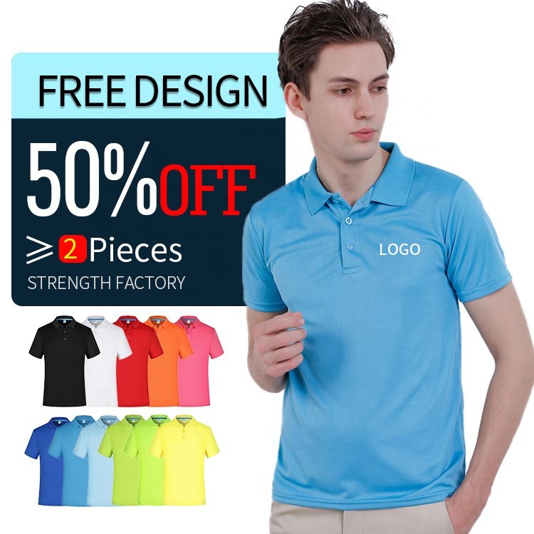 Golf Clothing Embroidered Printed Custom Logo Design Plain Golf Cotton Polyester Sport Blank Men Polo T Shirts