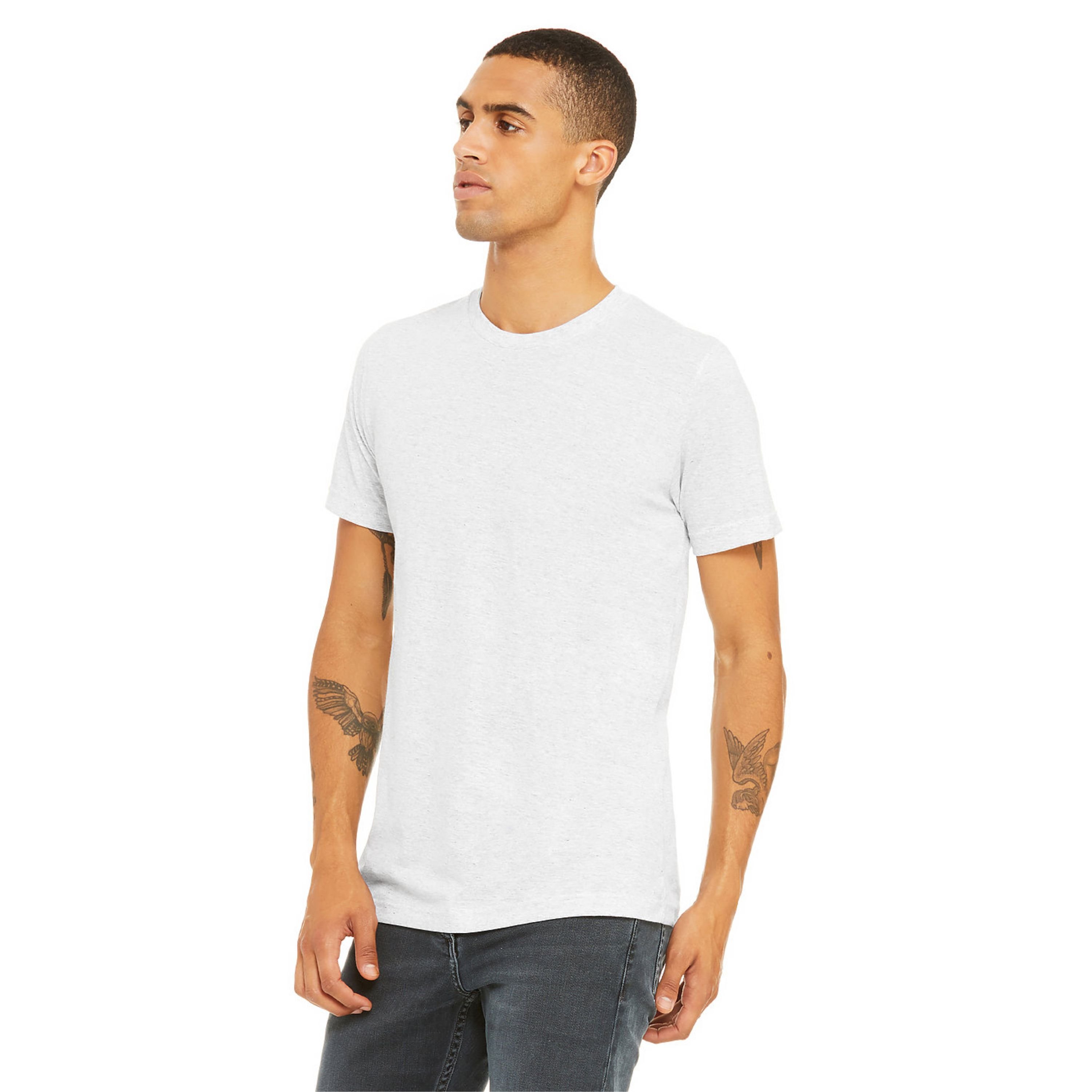 Smooth Jersey Fitness T-Shirt: Relaxed Fit, Ribbed Neckband, 100% Polyester, White