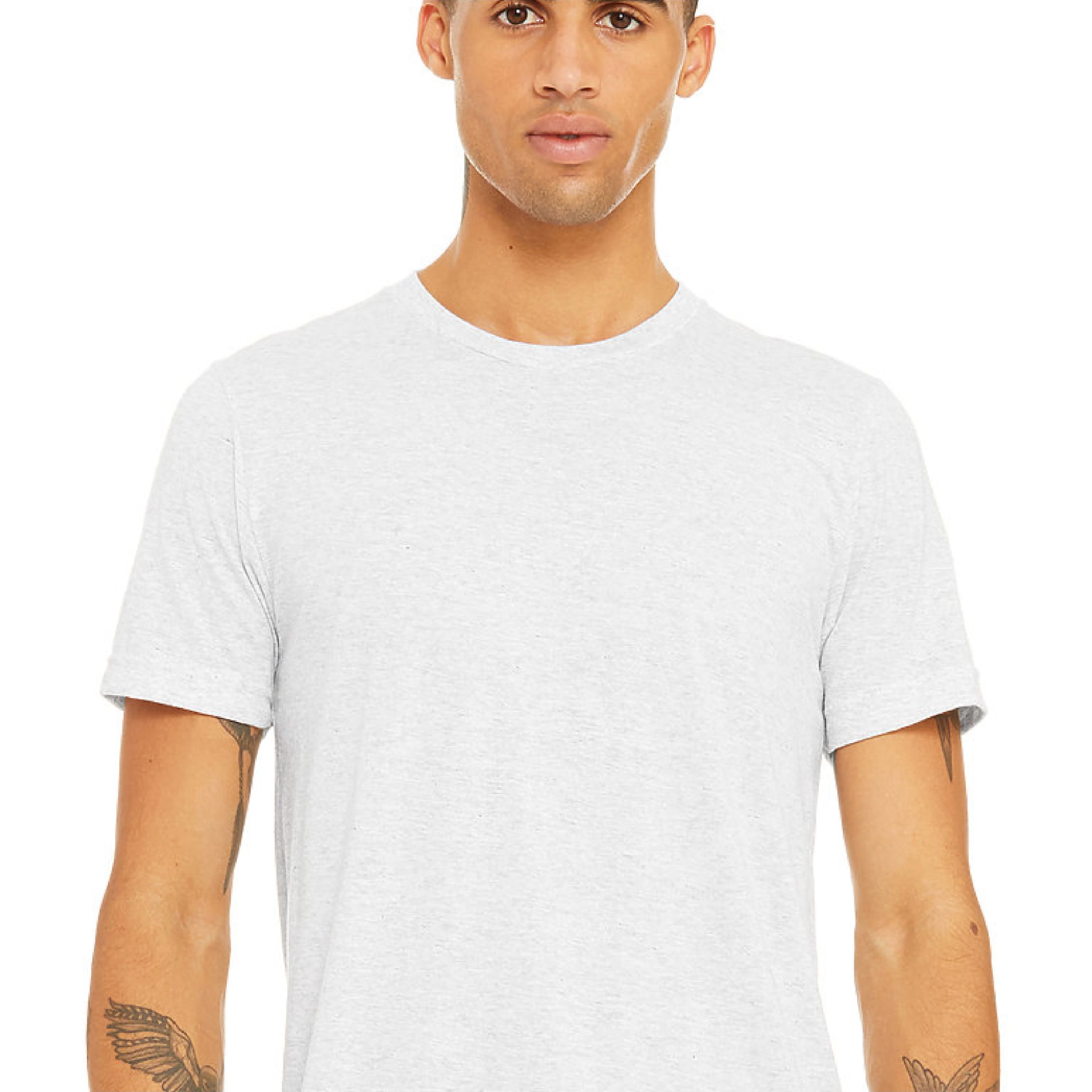 Smooth Jersey Fitness T-Shirt: Relaxed Fit, Ribbed Neckband, 100% Polyester, White