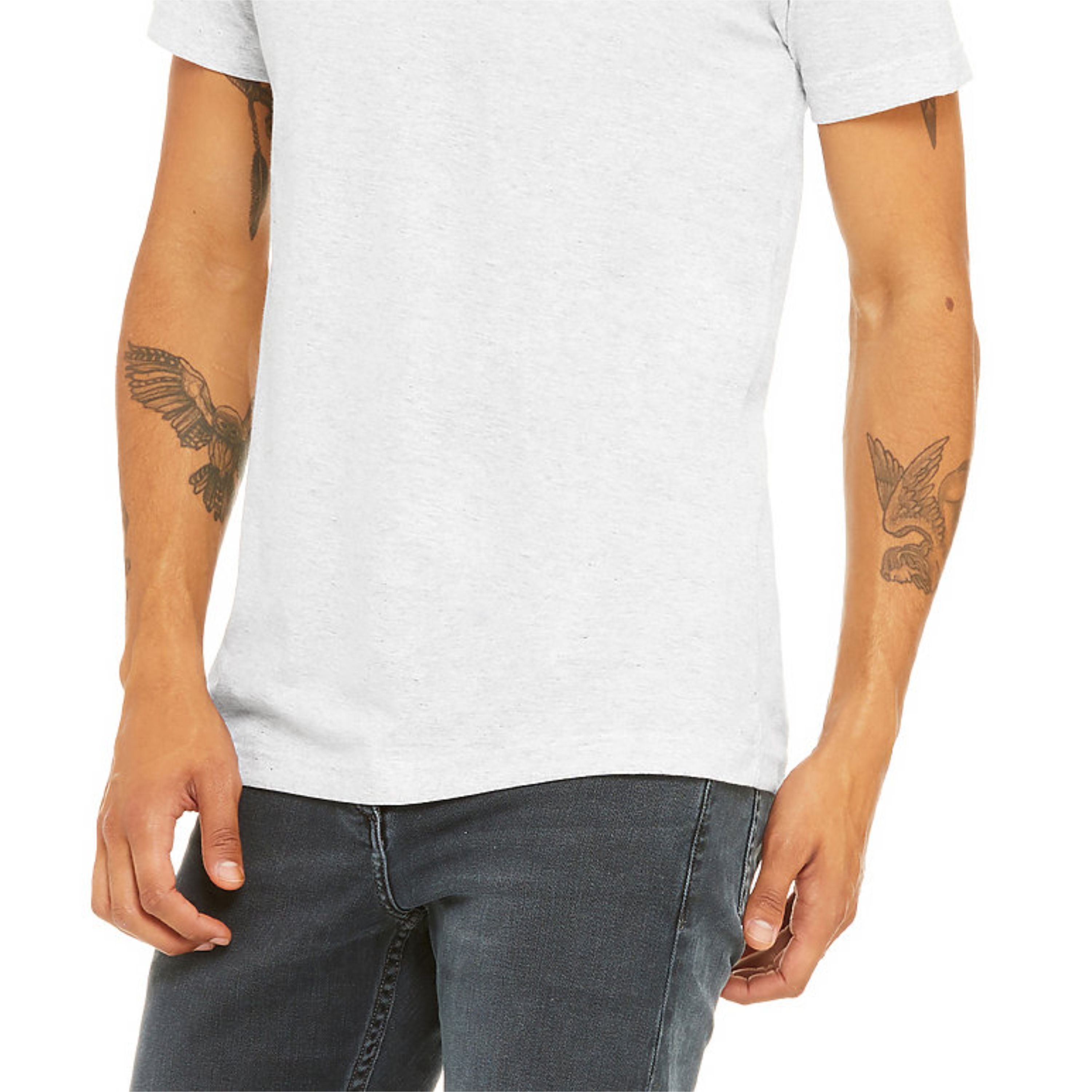 Smooth Jersey Fitness T-Shirt: Relaxed Fit, Ribbed Neckband, 100% Polyester, White