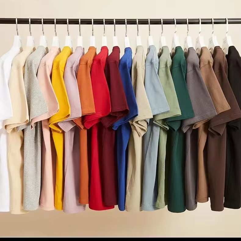 Plain 280gsm Heavy Cotton Luxury Tshirt Unisex Custom Print Logo Mock Neck Blank T Shirt Oversize Men's T-shirt For Men