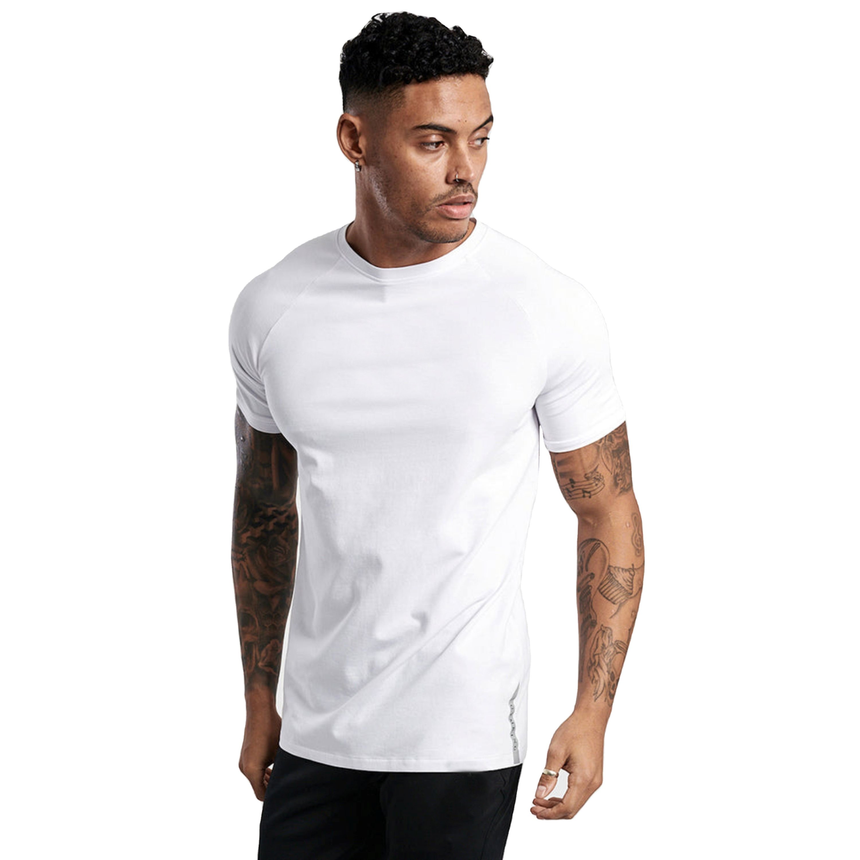 Wholesale Custom Printed Slim Fit T-Shirt - Cotton, Plain, Plus-Size Men's Tee