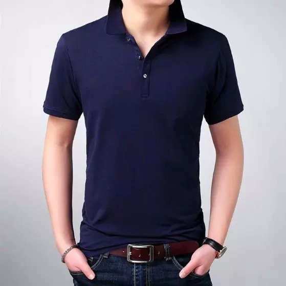 Embroidered Summer Lapel Polo T-shirt Men's Short Sleeves Foreign Plus Size Men's Polo T-shirt At Cheap Price