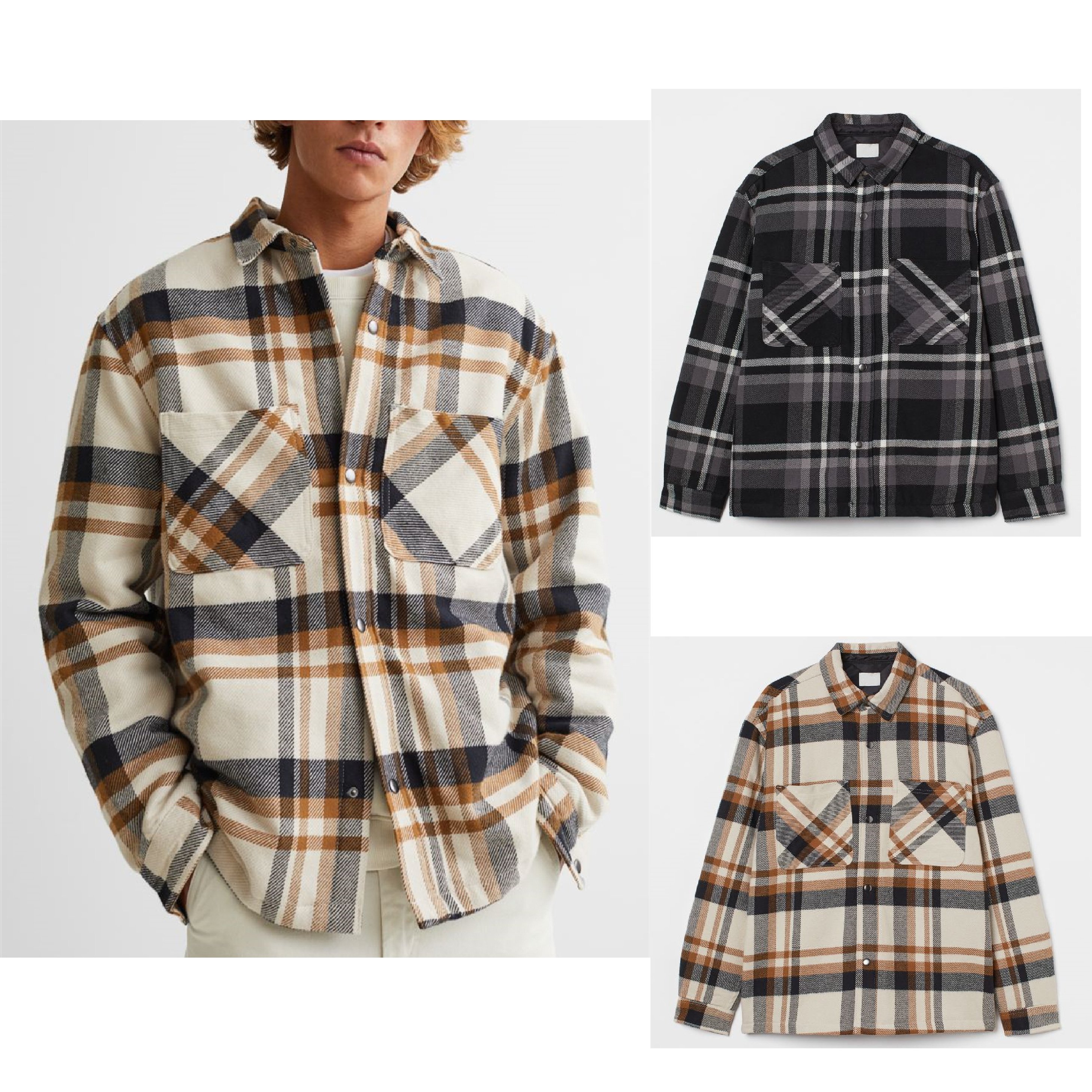 Men's jacket Plaid shirt oversize warm jacket for men cotton thick shirts sports winter jacket