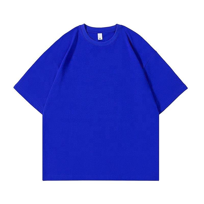 Custom 200 Gsm Heavy Weight Plain Oversized T shirt Puff Printing Embroidery Blank 100% Cotton Plus Size Men T Shirts