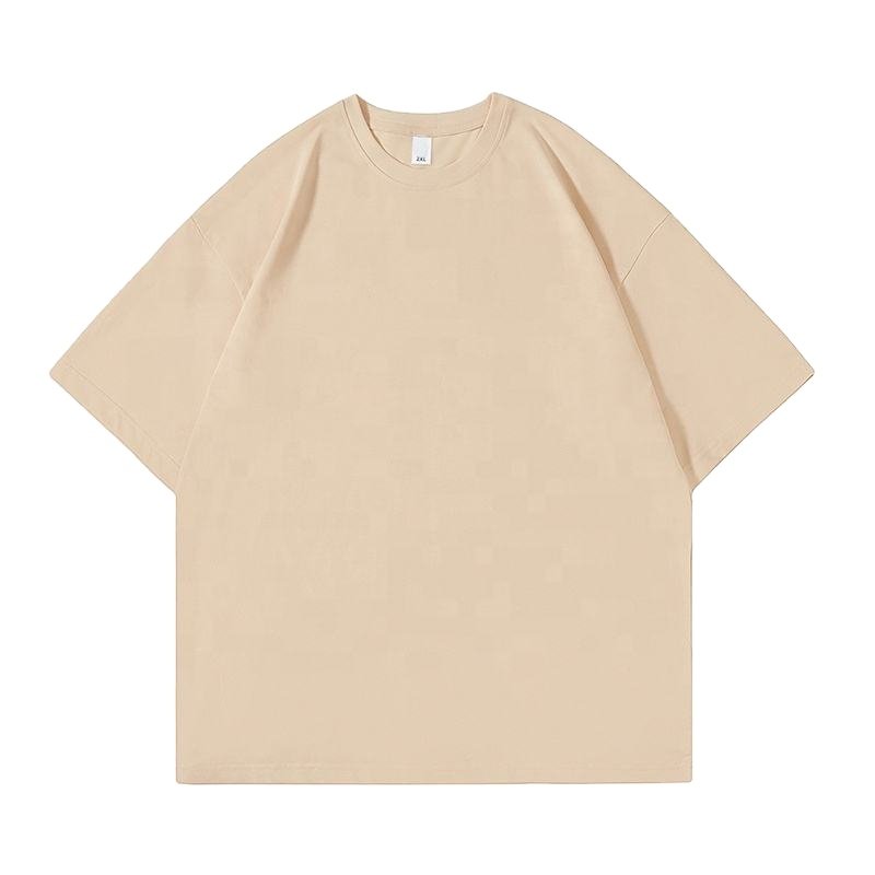Custom 200 Gsm Heavy Weight Plain Oversized T shirt Puff Printing Embroidery Blank 100% Cotton Plus Size Men T Shirts