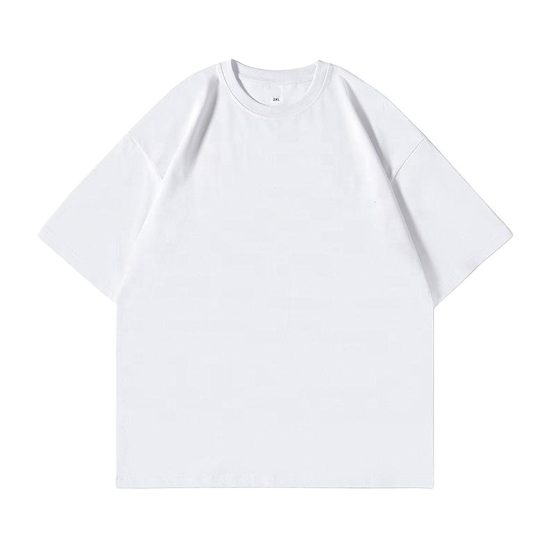 Custom 200 Gsm Heavy Weight Plain Oversized T shirt Puff Printing Embroidery Blank 100% Cotton Plus Size Men T Shirts