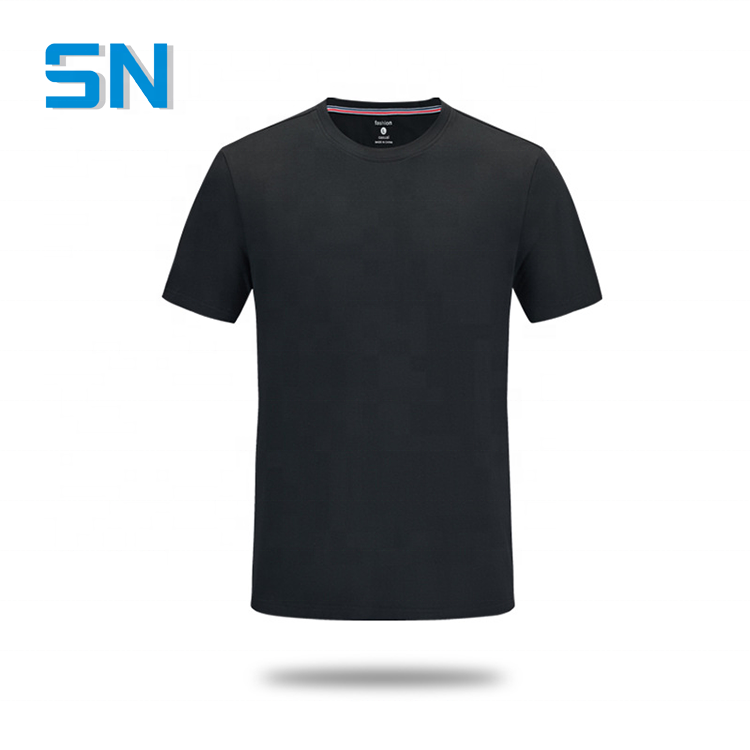 Customizable Men's Odair Neck T-Shirt Summer Solid Pattern Corporate Culture Uniform Blank Logo Printing New Group Uniform