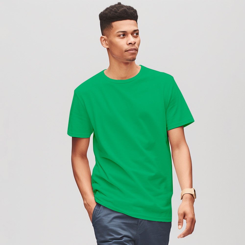 Men's Casual 100% Cotton T-Shirt O-Neck Large Plus Size Sports Wear for Active Lifestyle