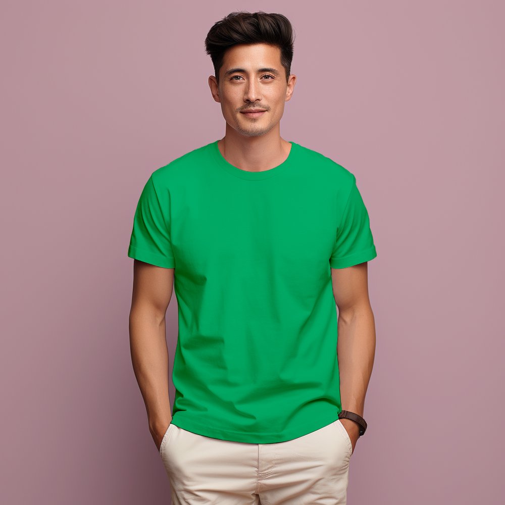 Men's Casual 100% Cotton T-Shirt O-Neck Large Plus Size Sports Wear for Active Lifestyle