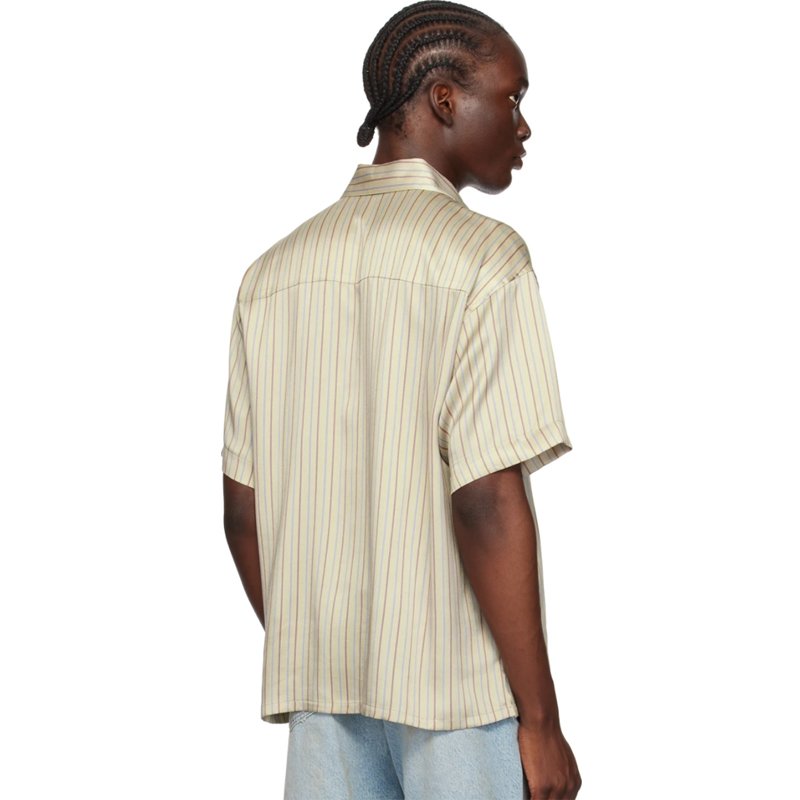 Fashion 100% Silk Shirt Men Luxury Cuban Collar Grphic Pint Satin Shirts OEM Custom New Casual Woven Summer Shirt
