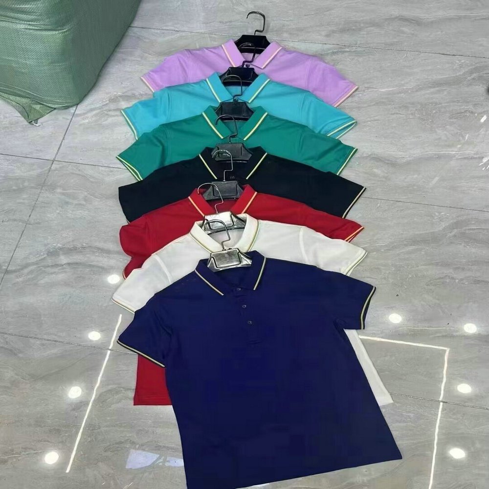 3.05 Dollar Model MXJ001 Short Sleeve Collar Tennis Shirt Work Athletic Striped Formal Men Oversize Polo T-Shirt With Colors