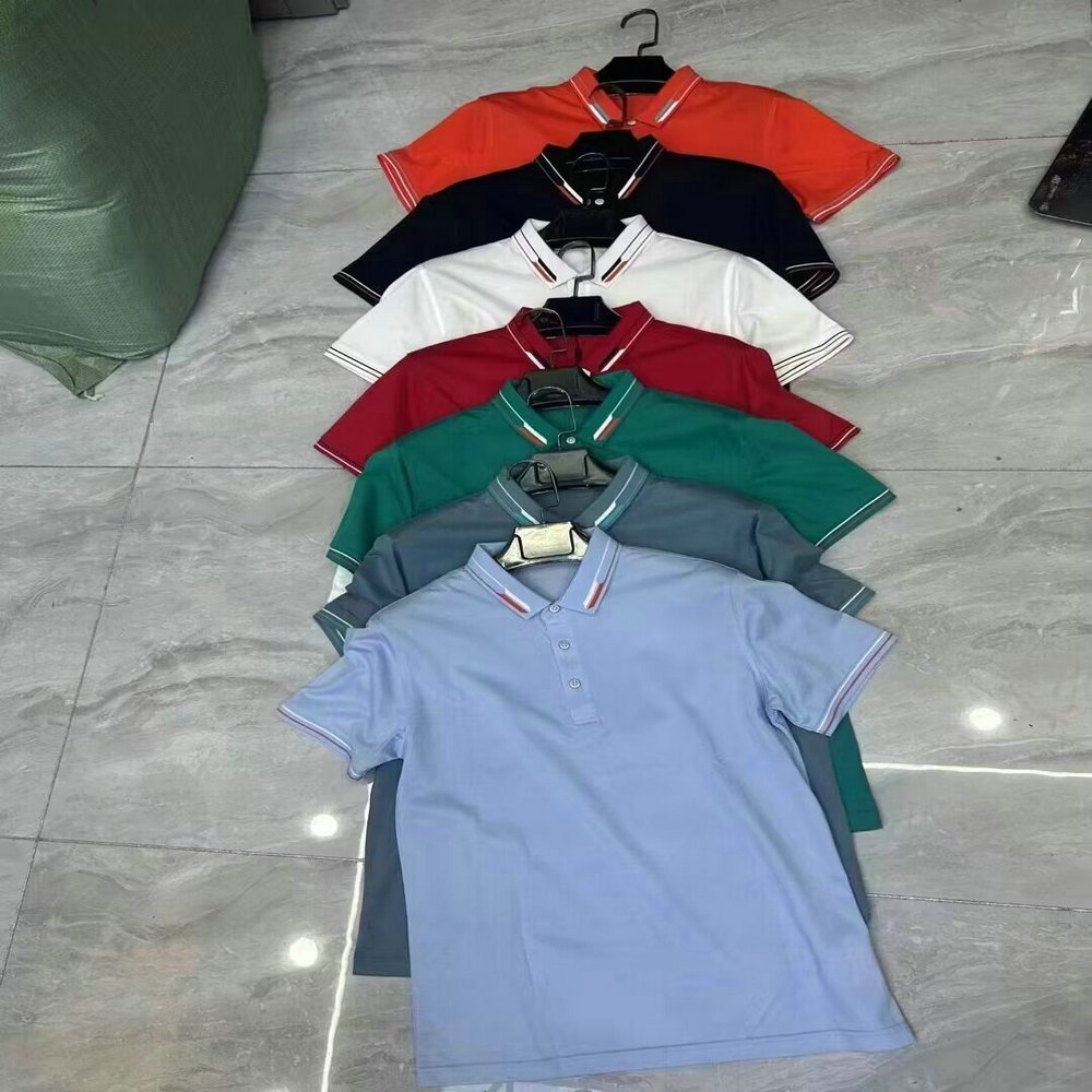 3.05 Dollar Model MXJ001 Short Sleeve Collar Tennis Shirt Work Athletic Striped Formal Men Oversize Polo T-Shirt With Colors