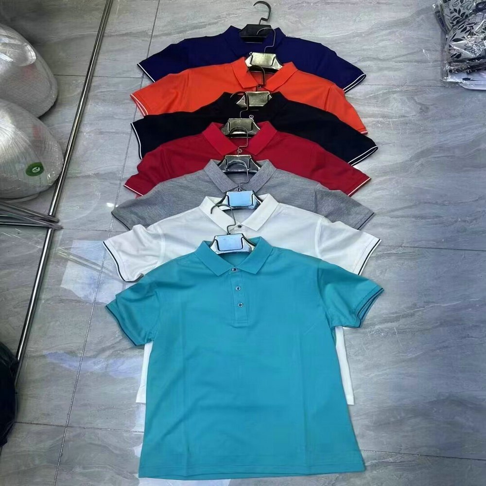 3.05 Dollar Model MXJ001 Short Sleeve Collar Tennis Shirt Work Athletic Striped Formal Men Oversize Polo T-Shirt With Colors
