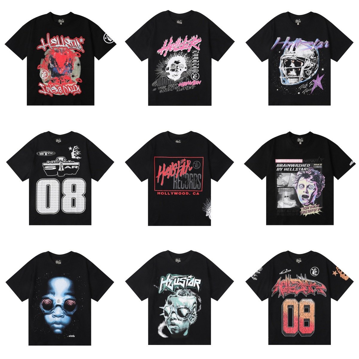 2024 shirt Printed Logo Loose Blouse Shirt Fashion Tee Tops heavyweight t-shirt For Man 100% Cotton
