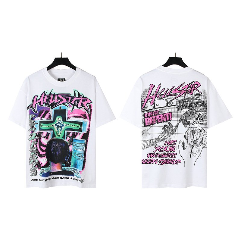 2024 shirt Printed Logo Loose Blouse Shirt Fashion Tee Tops heavyweight t-shirt For Man 100% Cotton