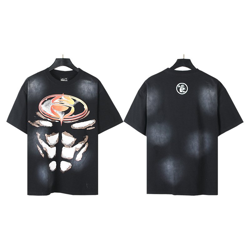 2024 shirt Printed Logo Loose Blouse Shirt Fashion Tee Tops heavyweight t-shirt For Man 100% Cotton