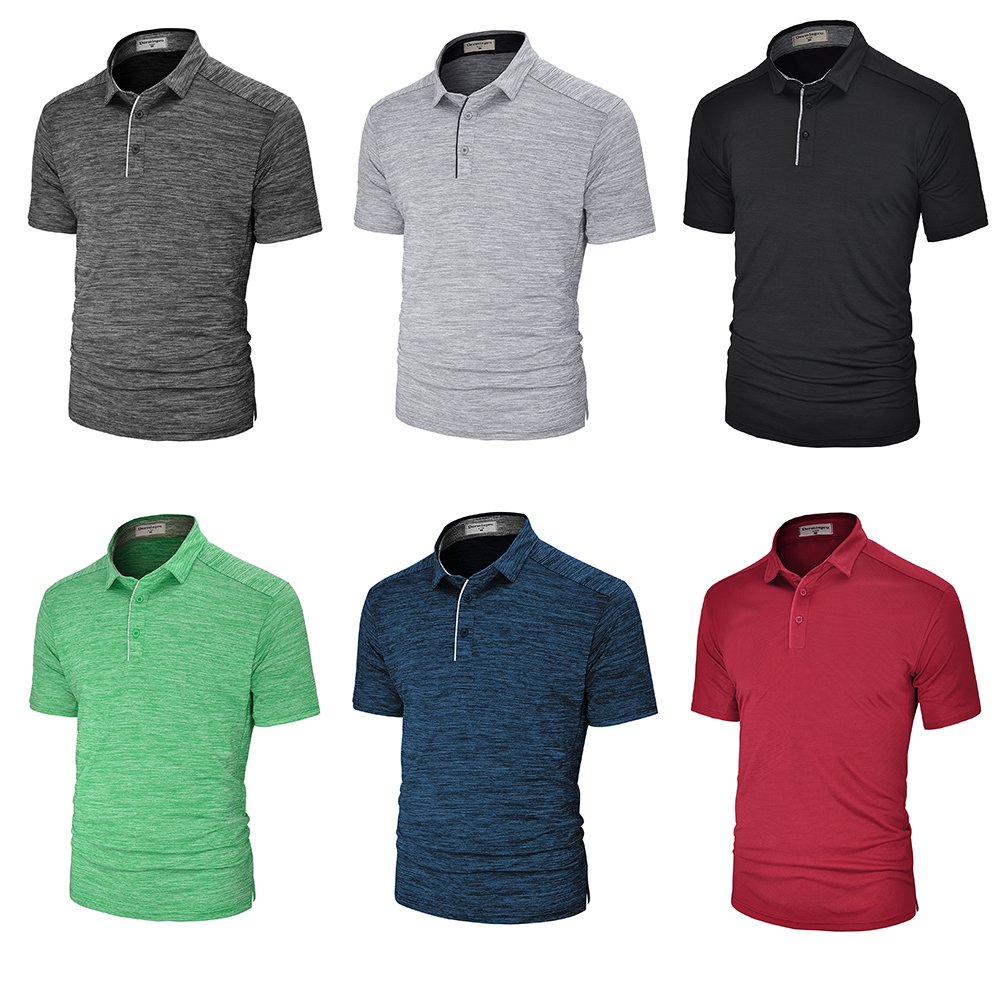 Low MOQ quick stretchy polyester spandex fabric custom logo short sleeve golf polo t shirt for unisex for men boys Tee shirts