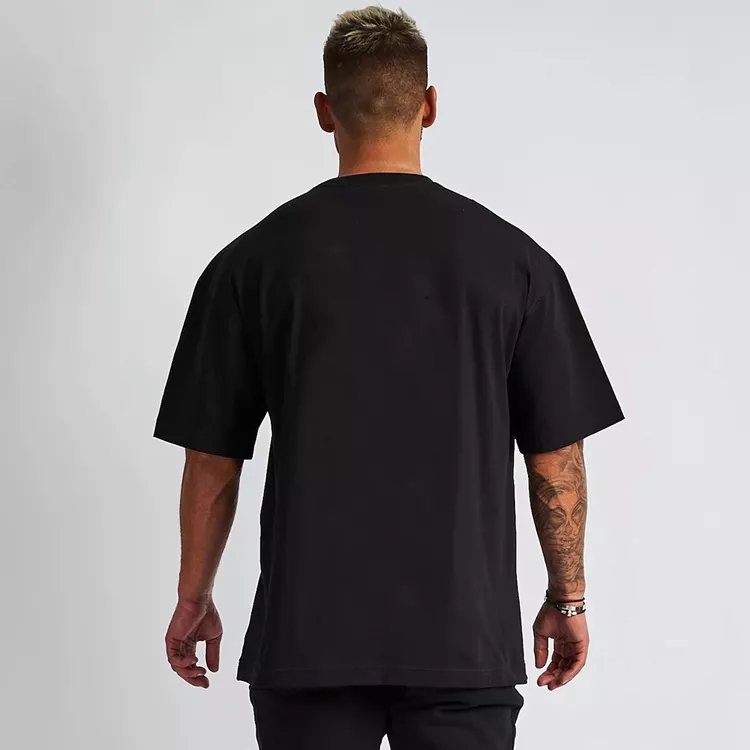 Heavyweight 95% Cotton 5% Elastane Fabric T Shirt For Men Customize Logo Graphic Printable Oversized Blank Plain Men Tshirt