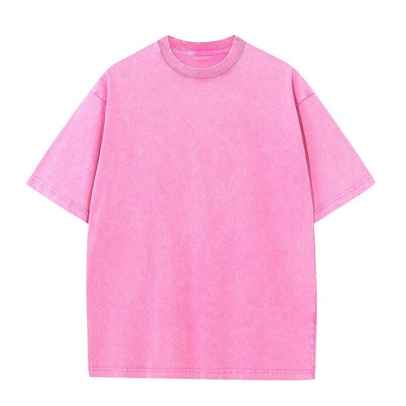 Hip Hop Streetwear T shirt Crew Neck Custom 100% Cotton Acid Wash Streetwear Graphic T shirts Vintage Oversized Men's T-shirts