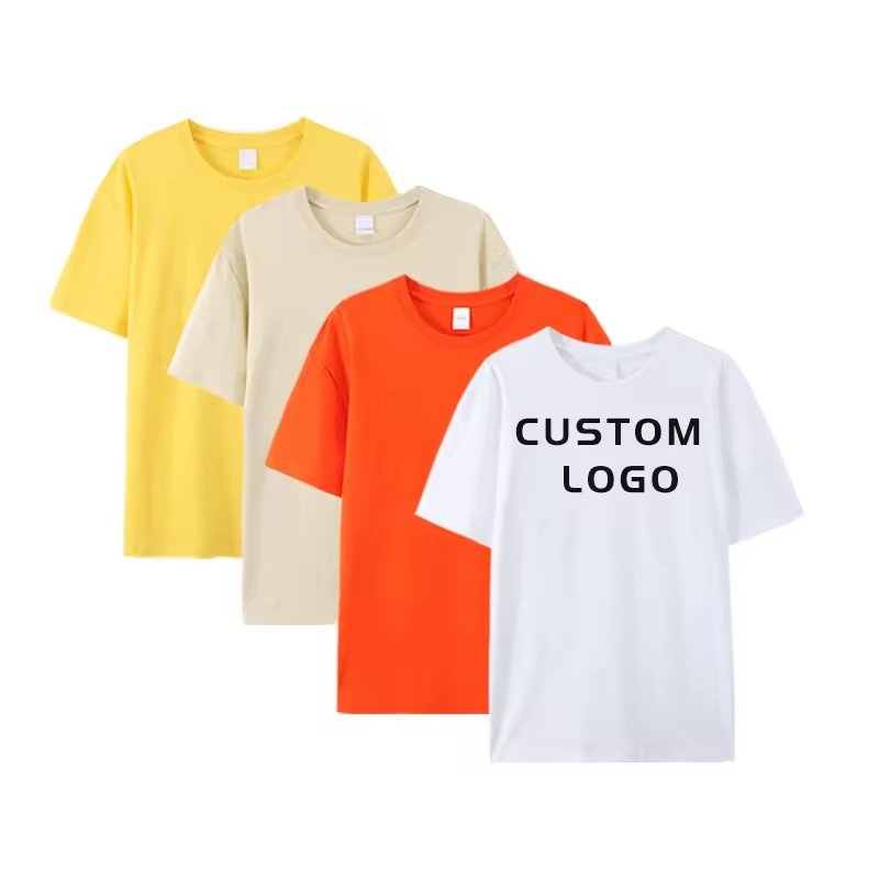 High Quality 230 Grams Heavy Weight Wholesale Custom Design Blank 100% Organic Cotton Plain Tshirts Men's T-shirts
