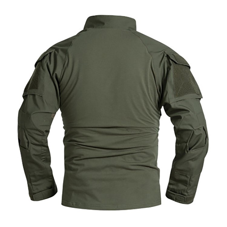 Stock Men's Tactical Frog Shirt Camouflage Long Sleeve Polo T shirt Uniform Set Outdoor Training Sport Tactical Shirt