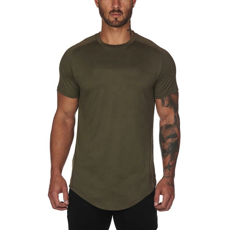 Cheap Custom White Camo Muscle Fit Gym T Shirt Oversize Bodybuilding Short Sleeve T Shirt Blank Sport Gym Slim Fit Men T shirt