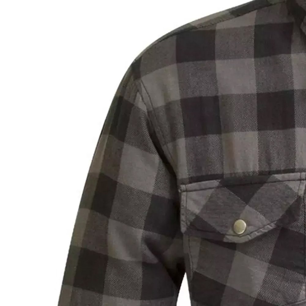 High Quality Autumn Casual Dark Plaid Pattern Flannel Nice Trending Full Long Sleeve Polyester Spandex Red Check Shirts For Mens
