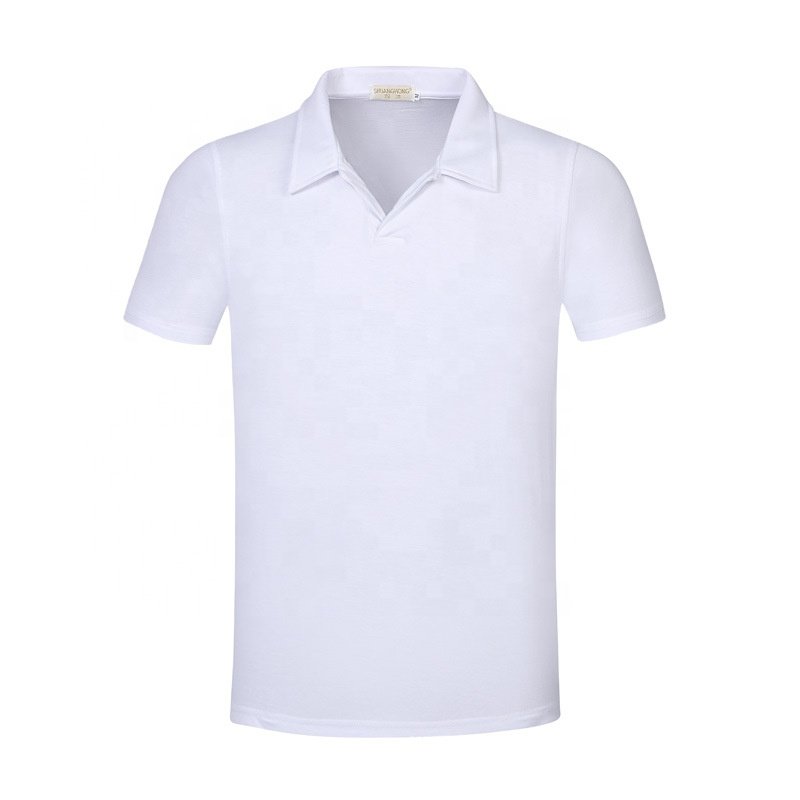 SunYue Custom Eco-Friendly Poly Cotton Breathable Fabric Men's Short Sleeve Blank Polo Shirt Custom Logo