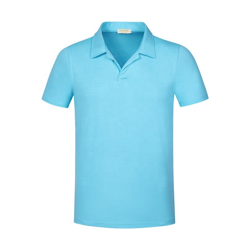 SunYue Custom Eco-Friendly Poly Cotton Breathable Fabric Men's Short Sleeve Blank Polo Shirt Custom Logo