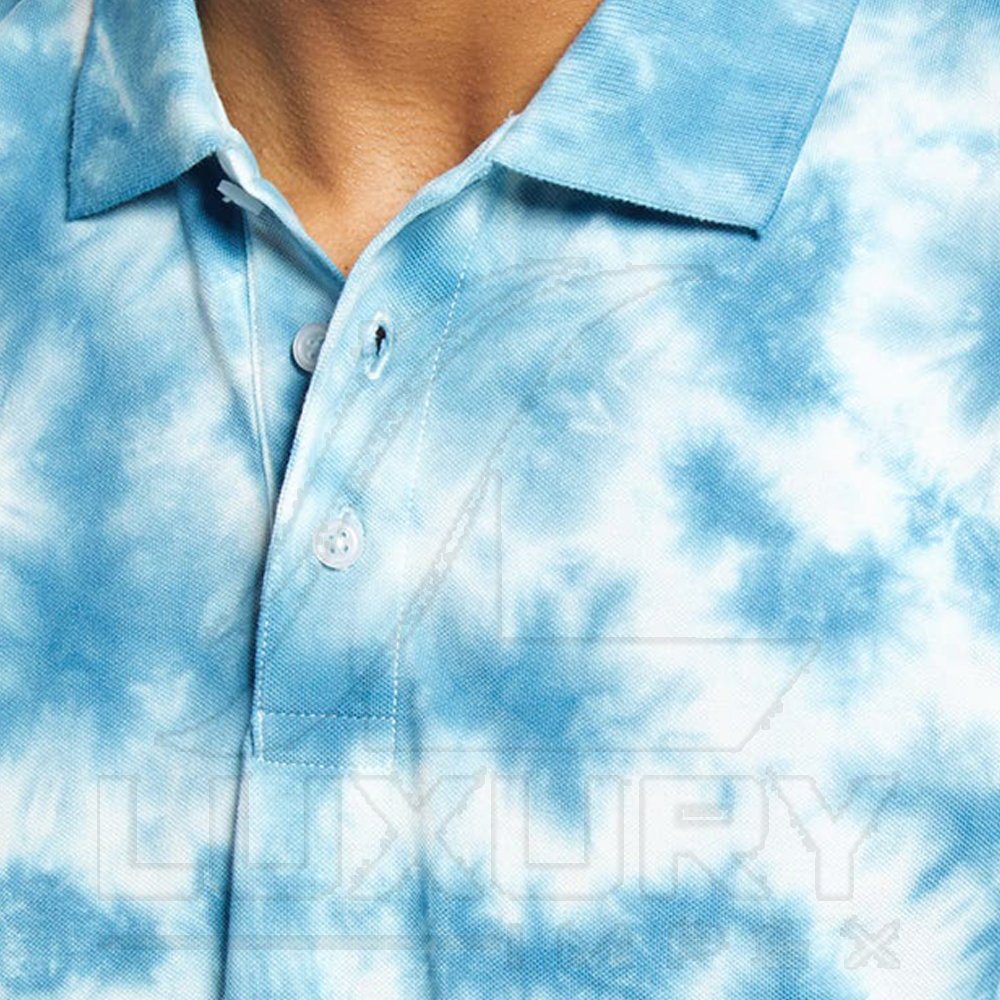 Tie Dye Printed Outdoor Fashion Wear Men Polo T-shirts Best Hot Selling Short Sleeve Polo T-shirts