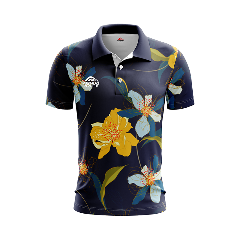 sublimated custom unbranded golf t shirts high quality men's clothing golf shirts 100% polyester