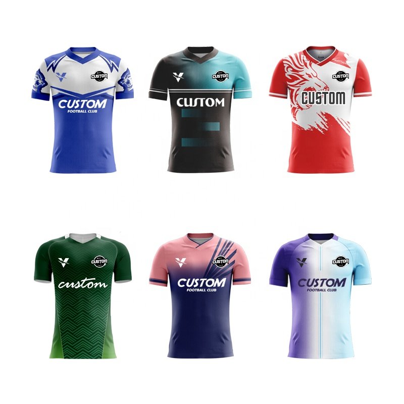 Sublimation football kit Custom Polyester soccer kits Club Team Training Blank Football Jersey Breathable Soccer Uniform LS316