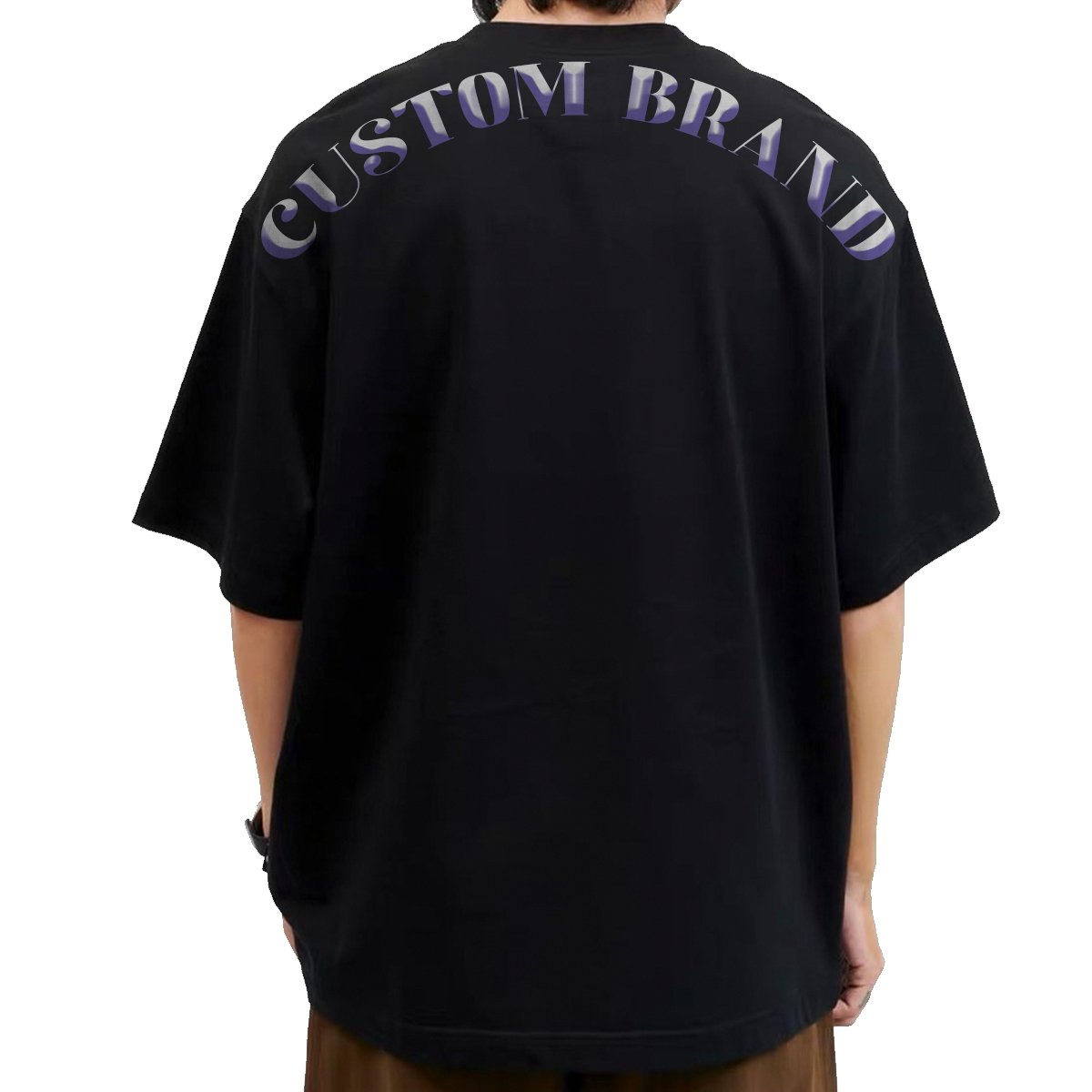 Custom 250gsm Drop Shoulder Graphic Heavyweight T-shirt Luxury Blank Heavy Cotton Streetwear Boxy Tshirts Mens Oversized T shirt