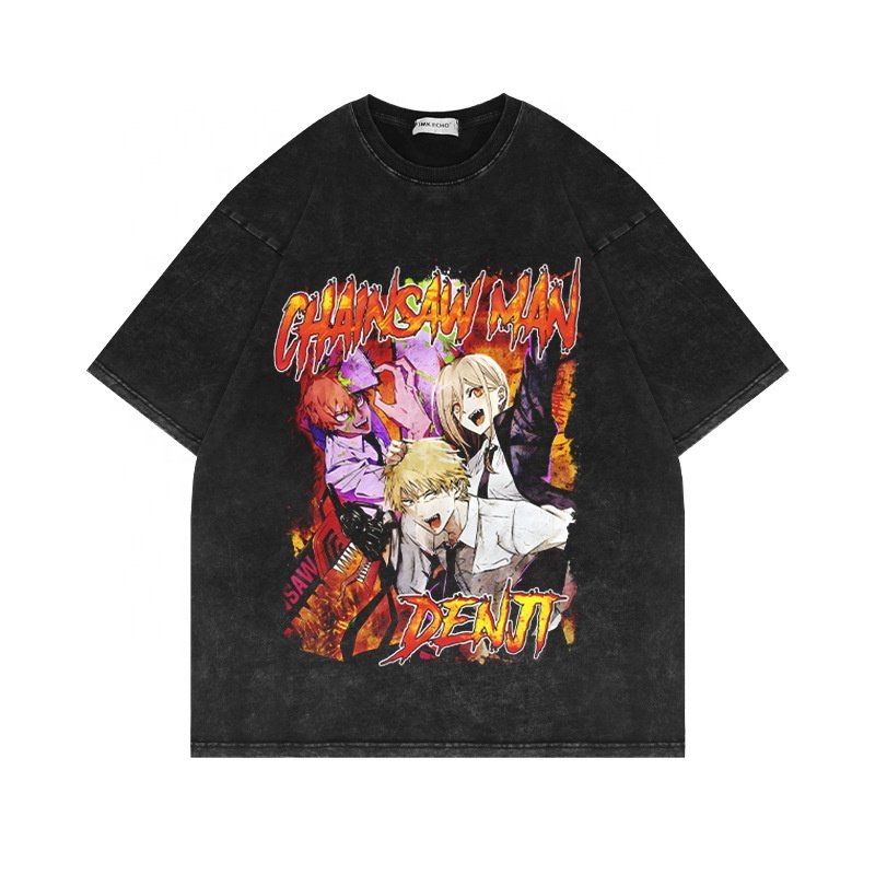 High Quality Vintage Drop Shoulder Funny Screen Printing Machine For T-Shirt Oversized Men's T-Shirts