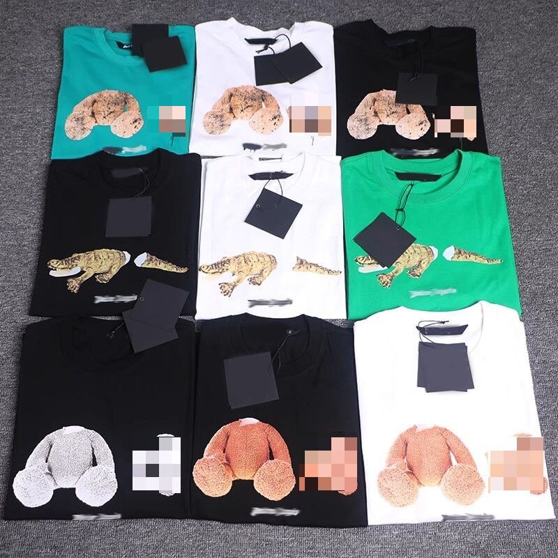 Top Quality Men Cotton Tshirts 100% Cotton Palm Print Customized Streetwear Designer Clothes Luxury Angels Men T-shirt