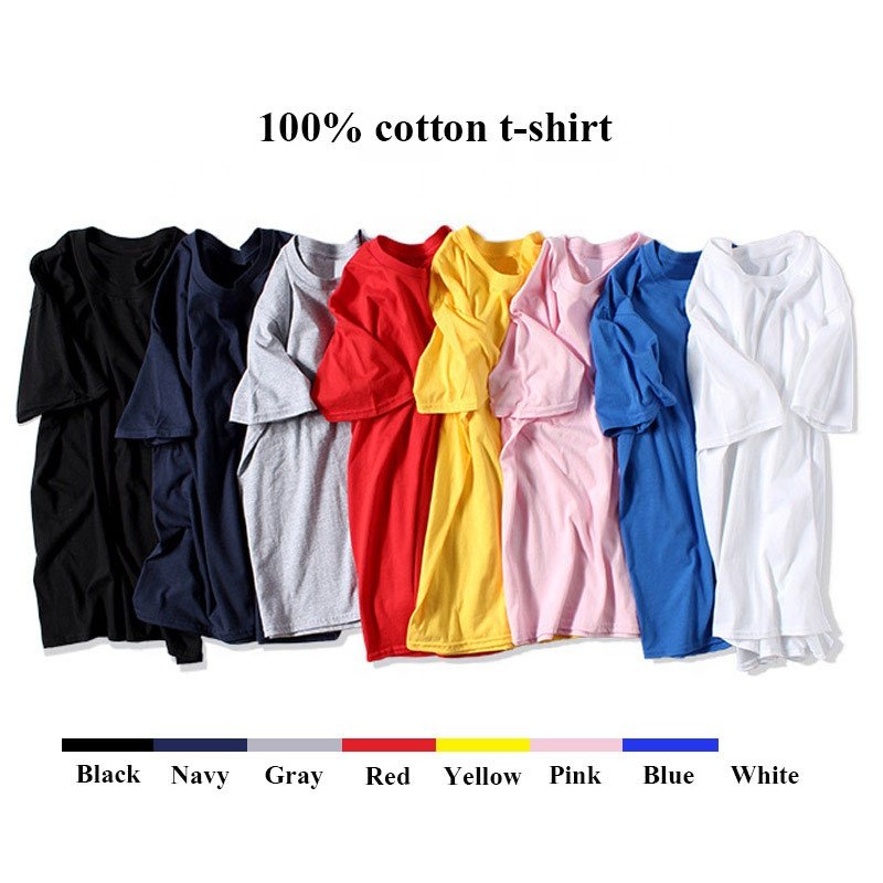 Casual Wholesale Custom Plain White Solid Color Tee Knitted 100% Cotton 180G Crew Neck Men's T Shirts In Bulk